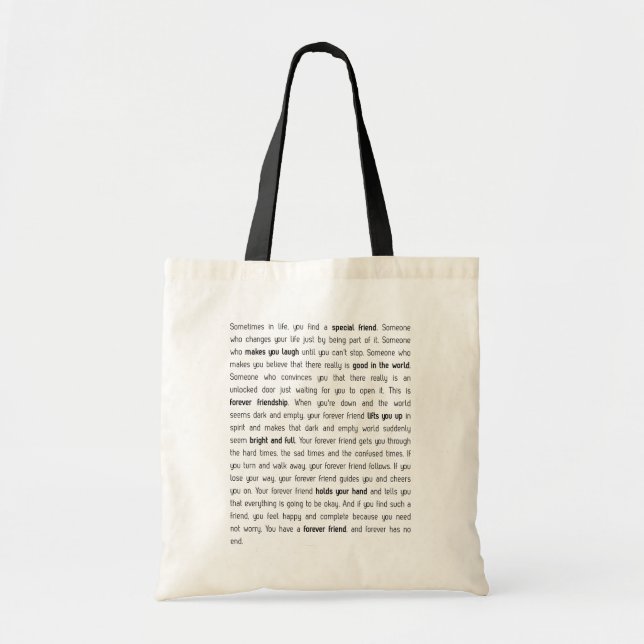 Bolso De Tela Para siempre no tiene fin (Frente)