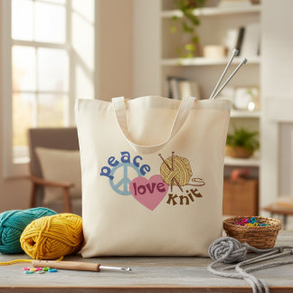 Bolso de tela para suministros de tejer y lana Pea