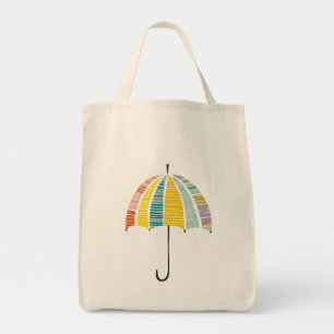 Bolso De Tela Paraguas coloridos - Día lluvioso brillante y lumi