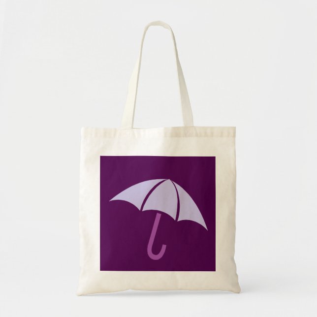 Bolso De Tela Paraguas púrpura de Pop Art (Frente)