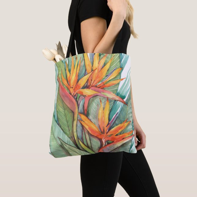 Bolso De Tela Paraíso botánico tropical II (Detalle)