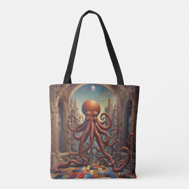 Bolso De Tela Paraíso de Cthulhu perdido (Reverso)