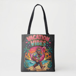 Bolso De Tela Paraíso de la playa Bigfoot Vibraciones de vacacio