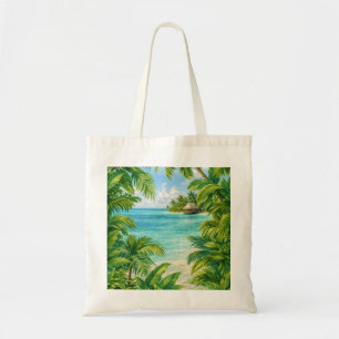 Bolso De Tela Paraíso de la playa de la isla tropical de Aitutak