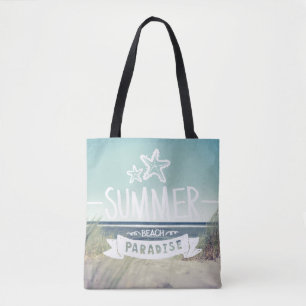 Bolso De Tela Paraíso de la playa del verano