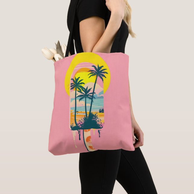 Bolso De Tela Paraíso de los dulces de verano tropical (Detalle)