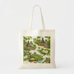 Bolso De Tela Paraíso del templo tropical de Bali