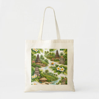 Bolso De Tela Paraíso del templo tropical de Bali