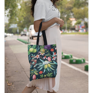 Bolso De Tela Paraíso Floral Tropical Exótico Monograma