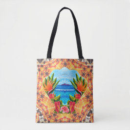 Bolso De Tela Paraíso hawaiano dos veces
