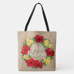 Bolso De Tela Paraíso Tropical Hawái: Bresarcimiento de flores