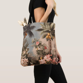Bolso De Tela Paraíso tropical vintage con palmeras