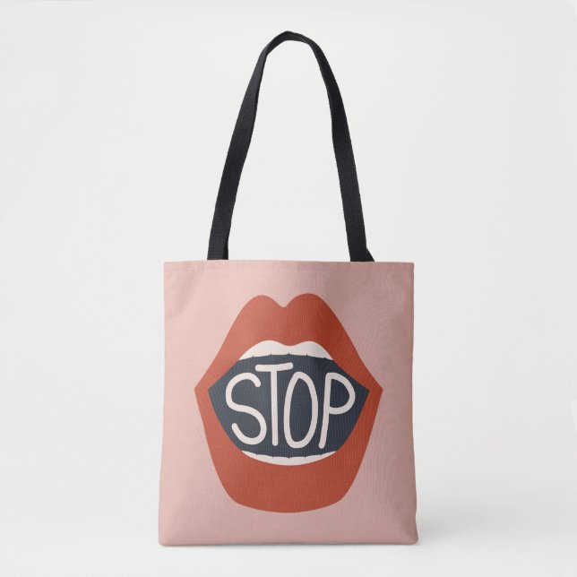 Bolso De Tela Parar los labios (Anverso)
