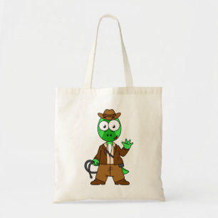 Bolso De Tela Parasaurolophus Vestido Como Indiana Jones.