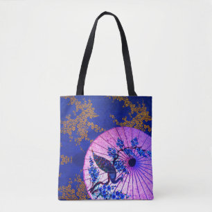 Bolso De Tela Parasol oriental japonés florecimiento de cerezo