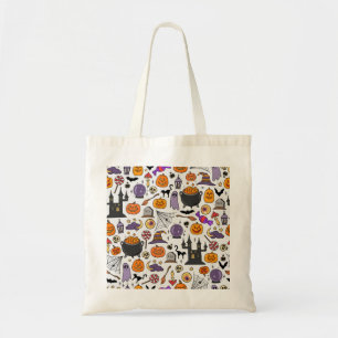 Bolso De Tela Parche de calabaza Jack O Latern, tallado de naran