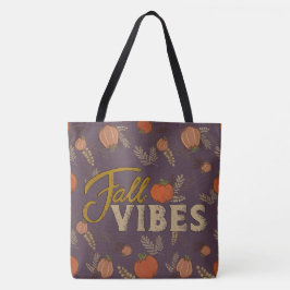Bolso De Tela Parche de calabaza otoñal de los Vibes de otoño