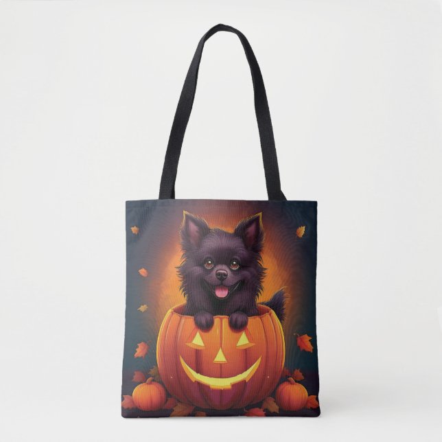 Bolso De Tela Parche de calabaza Pomchi (Anverso)