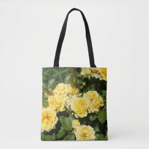 Bolso De Tela Parche de flores de rosa amarilla