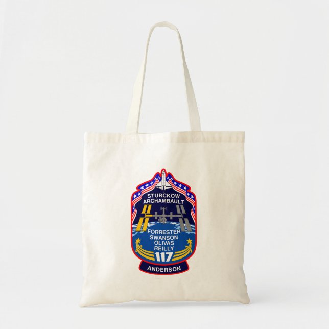 Bolso De Tela Parche de misión STS-117 (Frente)