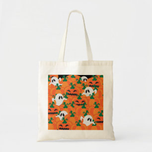 Bolso De Tela Parche Halloween Ghosts Haunted Pumpkin