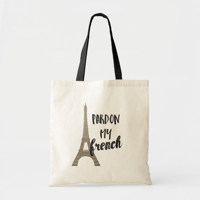 Bolso De Tela Pardon mi francés (Frente)