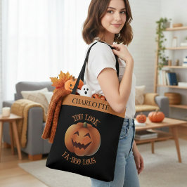 Bolso De Tela Pareces Fa-Boo-Lous Halloween Personalizado