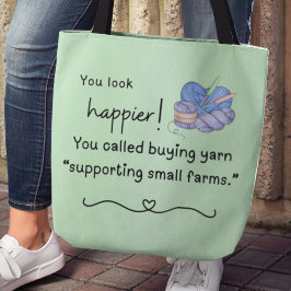 Bolso De Tela Pareces más feliz! apoyando pequeñas granjas