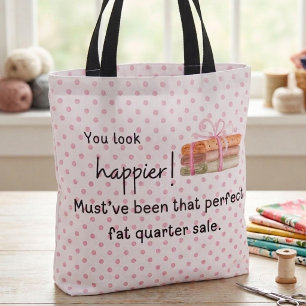 Bolso De Tela ¡Pareces más feliz! Cuarto de grasa de tela