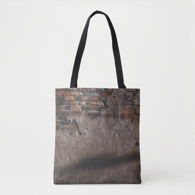 Bolso De Tela Pared con ladrillos rotos (Anverso)