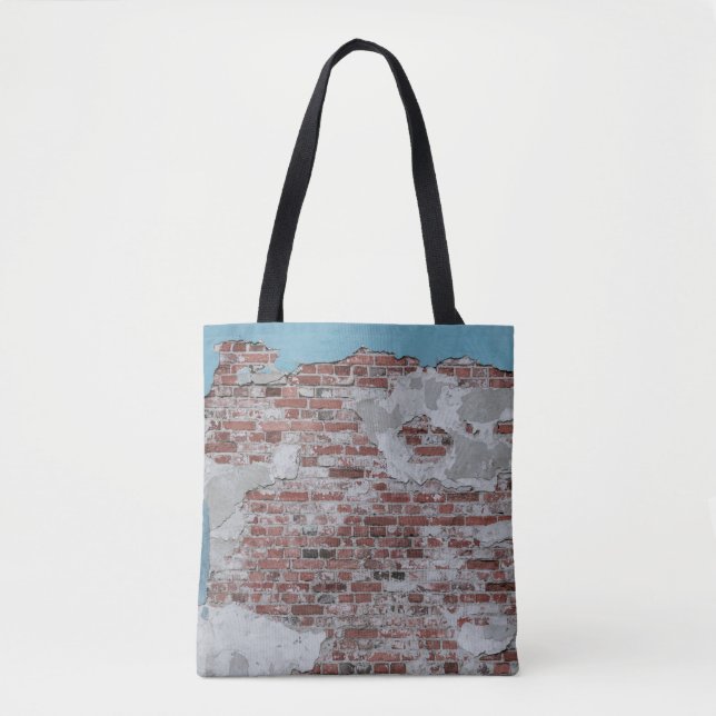 Bolso De Tela Pared de ladrillo marrón (Anverso)