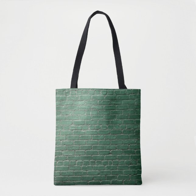 Bolso De Tela Pared pintada de forma verde (Anverso)