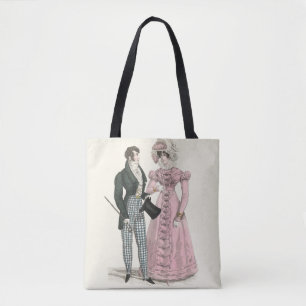 Bolso De Tela Pareja Boda Antigua 1823 Hombre Mujer Moda