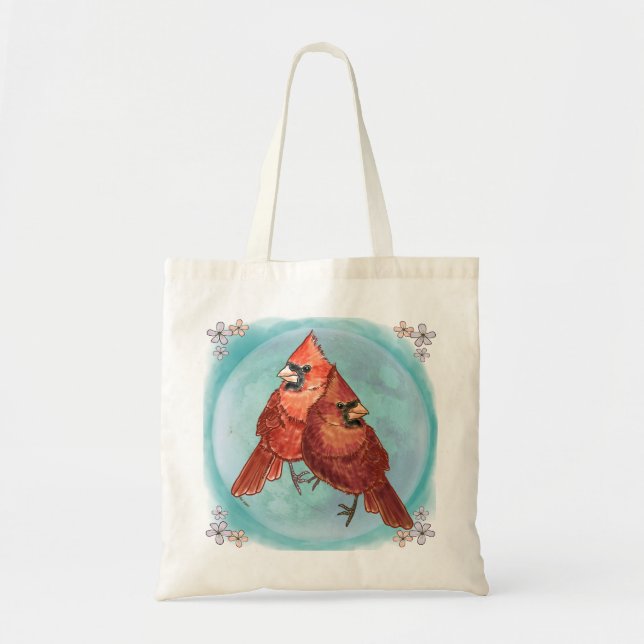 Bolso De Tela Pareja Cardenal (Frente)