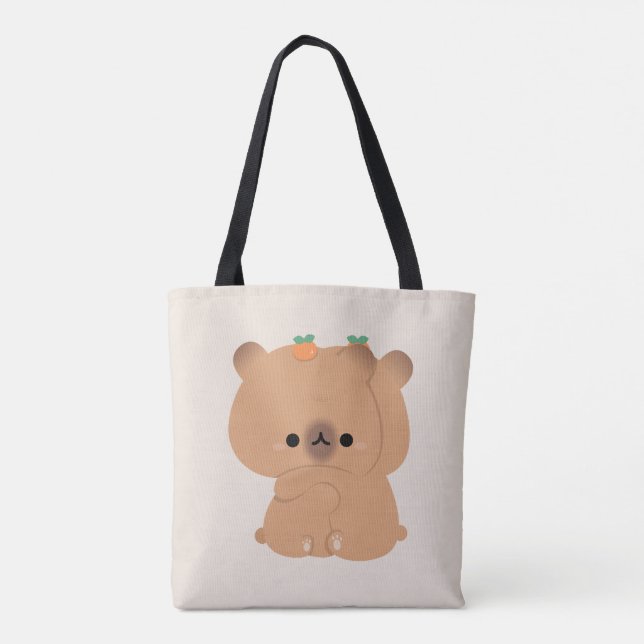 Bolso De Tela Pareja Cute Capybara (Reverso)