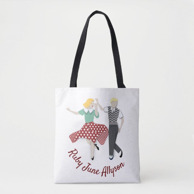 Bolso De Tela Pareja Dance Swing (Anverso)