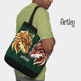 Bolso De Tela Pareja de amigos enemigos de Fox Amigos Nombre per