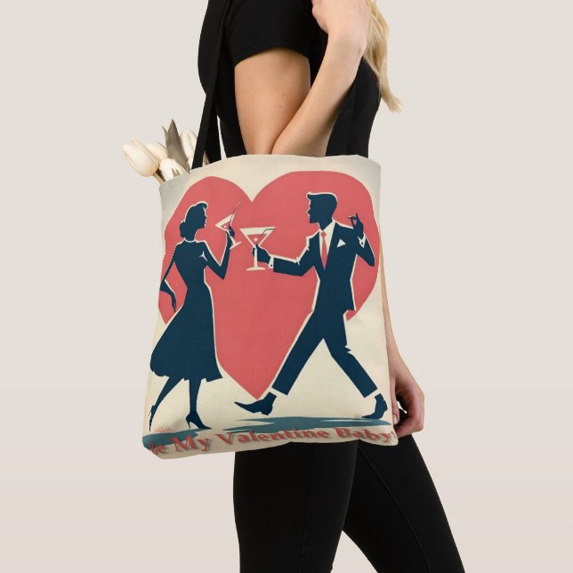 Bolso De Tela Pareja de baile moderno de cadera de mediados de s (Detalle)