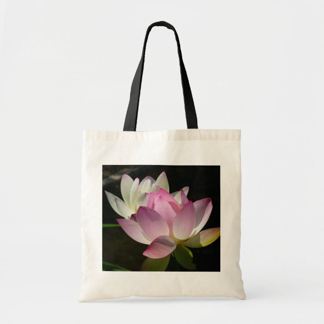 Bolso De Tela Pareja de flores de Lotus II (Frente)