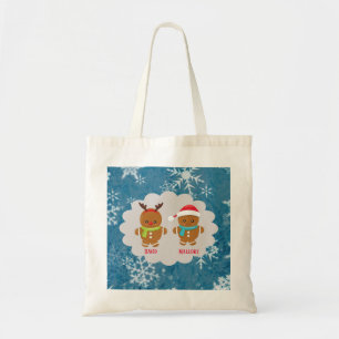 Bolso De Tela Pareja de galletas de pan de jengibre con nombres