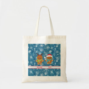 Bolso De Tela Pareja de galletas de pan de jengibre con nombres