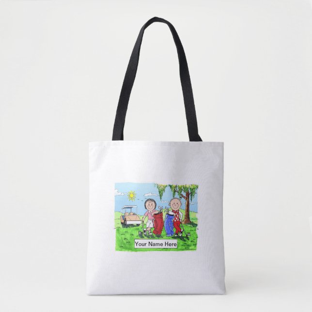 Bolso De Tela Pareja de golf (Anverso)
