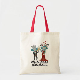 Bolso De Tela Pareja de monos divertidos día de San Valentín