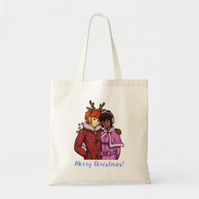 Bolso De Tela Pareja de navidades (Frente)