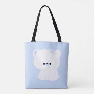 Bolso De Tela Pareja De Oso Polar Cuto