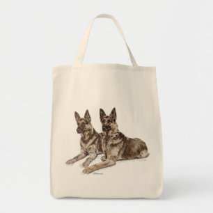 Bolso De Tela Pareja de perros pastores alemanes