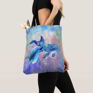 Bolso De Tela Pareja delfín - Hermosa