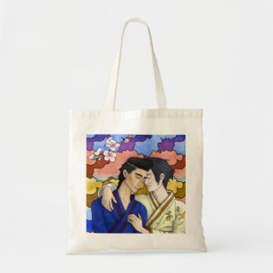 Bolso De Tela Pareja gay al estilo del arte japonés Ukiyo-e