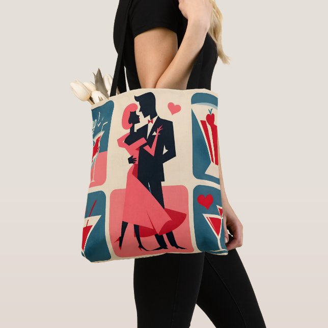 Bolso De Tela Pareja moderna de baile de San Valentín de mediado (Detalle)