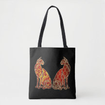 Pareja roja y dorada de gato